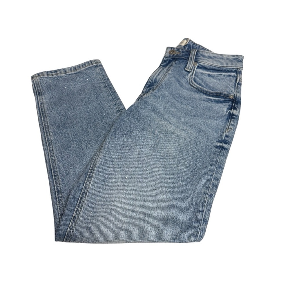 Edgely size 4 slim straight ankle high rise jeans with sparkles